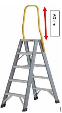 Check regelmatig of de treden nog stroef en heel zijn, de ladderdelen goed bevestigd kunnen worden en niet ongewild in elkaar kunnen schuiven.