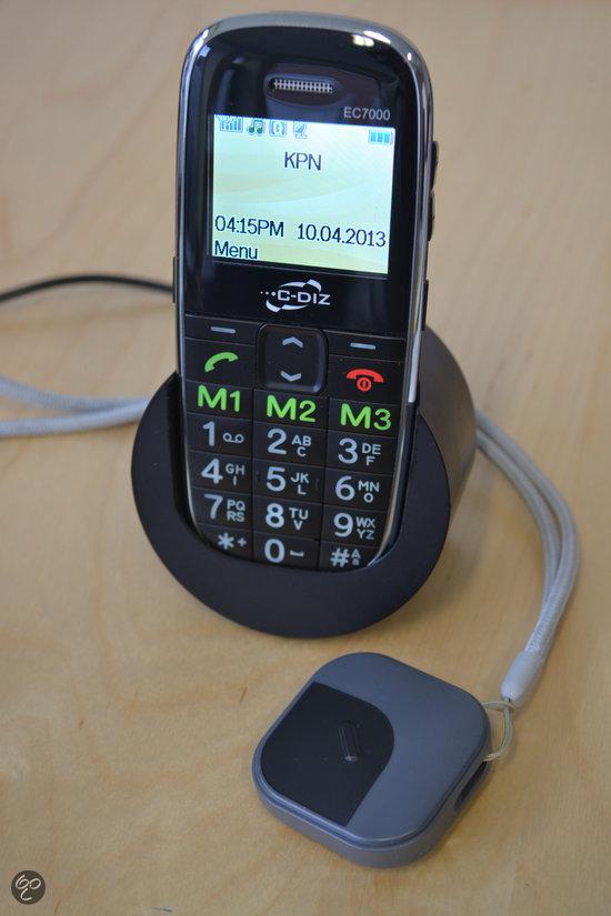 Mobiele telefoon met alarmknop C-diz EC 7000 Deze mobiele telefoon met personenalarmering en plaatsbepaling is de enige met alle goedkeuringen voor professionele alarmopvolging in heel Europa.