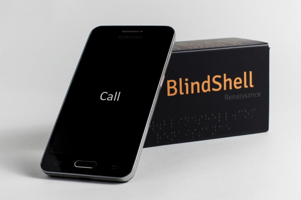 BlindShell eenvoudige mobiele telefoon Deze BlindShell mobiele telefoon is speciaal voor mensen met een visuele beperking. Het betreft een sprekende smartphone: Samsung Galaxy Core 2.