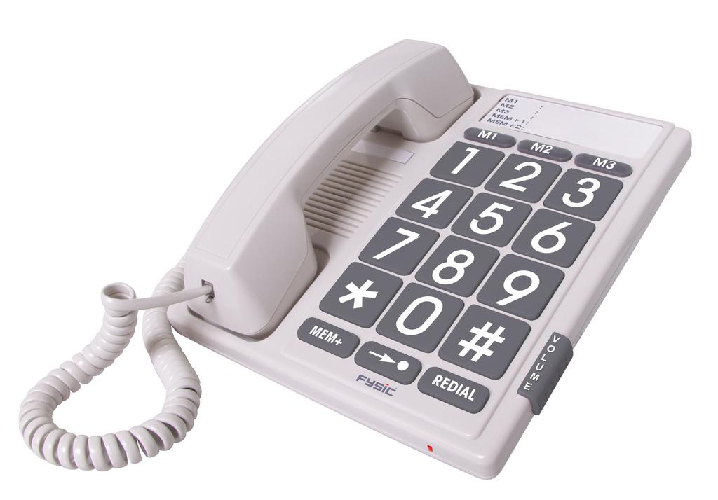 Grootcijfertelefoon Fysic FX-3100 Bij inkomende gesprekken waarschuwt deze grootcijfertelefoon Fysic FX3100 u met extra luide beltonen. Tijdens gesprekken geeft het bellampje aan dat er gebeld wordt.