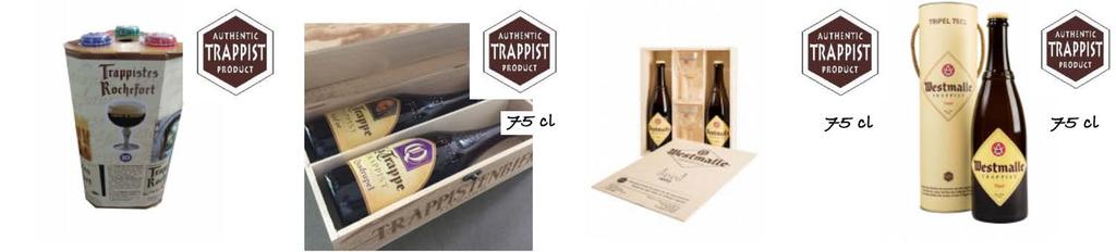 Trappistenbier, geschenkpakketten Rochefort Tripack La Trappe Westmalle Tripel kist 2 x