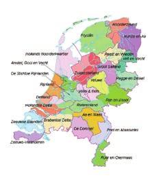 De Randmeren maken deel van de provincies Flevoland, Overijssel, Gelderland, Utrecht en