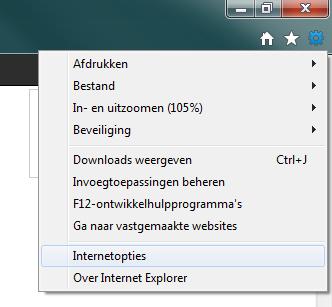 INTERNET EXPLORER 9 & HOGER VERTROUWDE WEBSITES Vanaf Internet Explorer 9 zijn de stappen die u moet doen net het zelfde als in Internet Explorer 8 maar