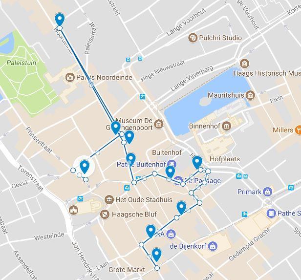 ONLINE WINKELROUTE & TOURS Winkelroute & Tours De elf deelnemende ondernemers zijn allemaal gevestigd in het centrum van Den Haag.