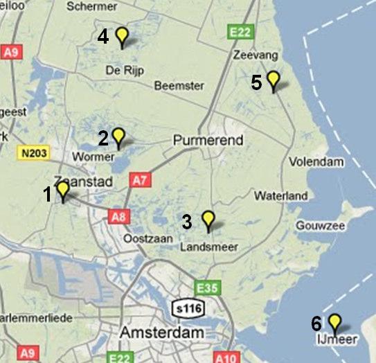 4 HUIDIGE SITUATIE Het studiegebied is het gebied rondom de gemeente Zaanstad. Hier liggen de volgende Natura 2000-gebieden (zie ook figuur 1): 1. Polder Westzaan 2.