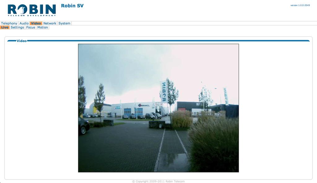 Video / Live Real-time weergave van het camerabeeld.