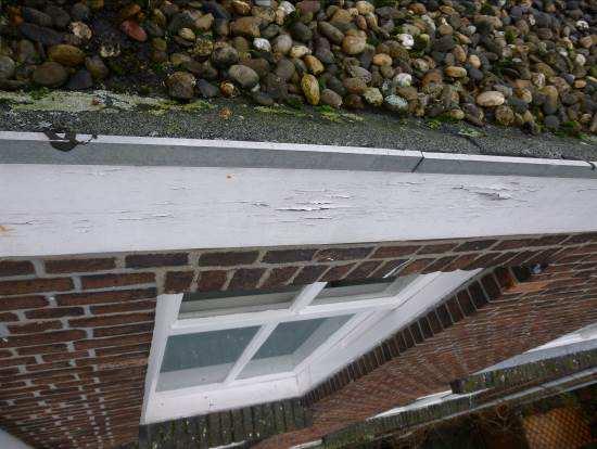 Onderdeel: dak, ballast Materiaal: beton/steen/grind Locatie: plat dak Gebreken: beschadigingen tegels, verwering, mos- en algengroei Vervangen: ca.