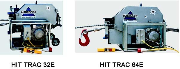 7 Hijs- en heftechniek Staaldraadtrekapparaten ELLER, CM, HABEGGER HIT-TRAC 32E en HIT-TRAC 64E De staaldraadkabel kan op elke gewenste lengte ingelegd worden; hoeft dus niet vanaf het begin te