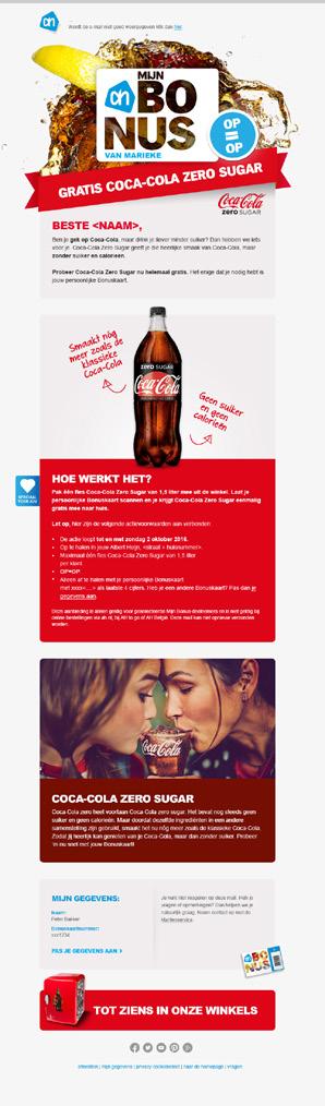 Visie Laat de loyale Coca-Cola regular users een aantal keer een andere keuze maken.