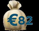 Bij een rente van 2% zal 55,37 euro over 20 jaar slechts 82 euro opleveren. Dit betekent dat meer geld nodig is om toch de 100 euro te kunnen uitkeren.