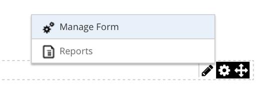 formulier 1. Klik op Manage Form om het hoofdmenu te openen.