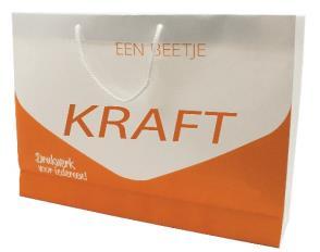 Kraft papier bruin of wit (Formaat B / A4) 24x9x36cm.* 22x8x28cm 24x9x37.5cm 22x10x31,5cm. 25x8x39cm.