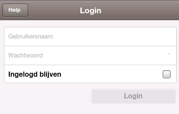 De eerste keer inloggen op uw VeeManager App De eerste keer dat u de app start, dient u eenmalig in te loggen.