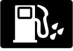 Controlelamp water in brandstof Auto's met dieselmotor ingeval van overmatige hoeveelheden water in het brandstoffilter. Tap het water onmiddellijk af.