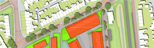 5b (toekomstige situatie) is de vlakverdeling van de verharde en onverharde terreindelen en oppervlaktewaterstructuren weergegeven. Figuur 2.5a: Oppervlakkenverdeling huidige situatie Figuur 2.