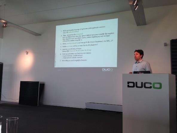 Presentatie DUCO Projects Voorstelling van het bedrijf door Jan Volbrecht zie PPT in bijlage. Dhr.