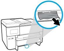 2. Controleer de opening in de printer waar de invoerlade zich bevond. Reik in het gat en verwijder het vastgelopen papier. 3. Plaats lade 2 terug in de printer.