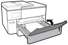 Als er papier in zit, verwijdert u dit. 6. Duw de invoerlade weer terug in de printer. 7.