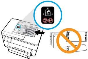 OPMERKING: Bepaalde functies, zoals de kopieerfunctie Aanpassen aan pagina, werken niet wanneer u originelen in de documentinvoer plaatst.