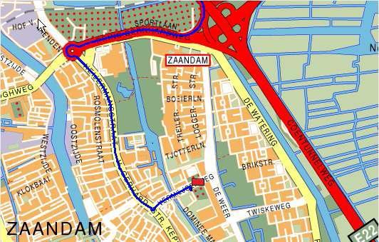 Sporthal De Vang Koningsgeelstraat 1 1503 NA Zaandam Tel.: 075-6705041 Op het knooppunt Zaandam: neem de A7 richting Zaandam. Neem na 1.4 km de vierde afslag op de rotonde (de Heijermansstraat).