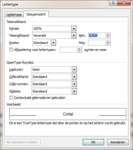 handleiding: Word cursus tekstverwerken -Hoofdstuk 4 niet teveel tierelantijnen in je basisletter stoppen) zal ik niet teveel over het lettertype menu vertellen.