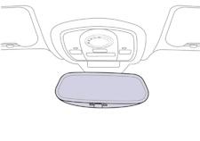 Binnenspiegel Verstelbare spiegel voor het zicht recht achter de auto.
