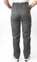 trekkoord, twee  Kleur(en) : Donkergrijs met fuchsia accenten Getoond model: Karin ROMEO PLUS Unisex 5 pocket jeans, elastiek in de rug, extra