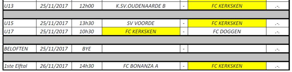 Administratie FC KERKSKEN SJC FC
