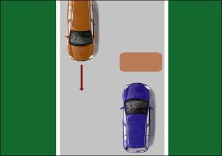 LES 14 5 De bestuurder moet bij het kruisen een voldoende zijdelingse afstand laten en, zo nodig, naar rechts uitwijken.