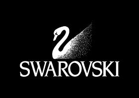 Swarovski Kijk Lovely (paarse en witte lederen band). 3 200 100 Armband Festivity - zilveren kleur.