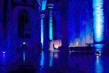 (Project nog gaande) Opstelling voor N8vdN8 Licht- en geluidopstelling in Nieuwe kerk in