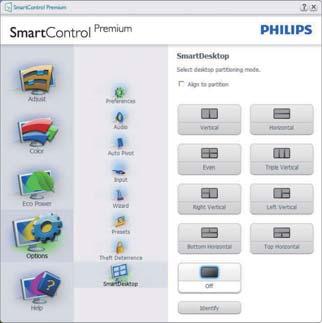 3. Beeldoptimalisatie 3.4 SmartDesktop-gids SmartDesktop SmartDesktop is een onderdeel van SmartControl Premium. Installeer SmartControl Premium en kies SmartDesktop onder Opties.