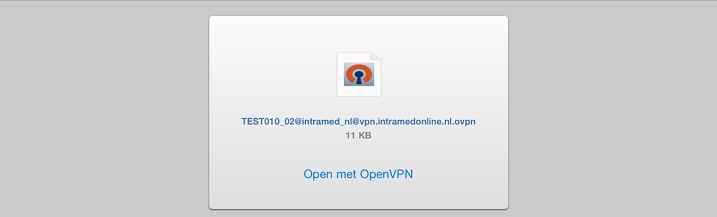 11. Open het bestand met OpenVPNConnect; het volgende scherm wordt geopend, waar je ziet dat een nieuw profiel beschikbaar is. 12.