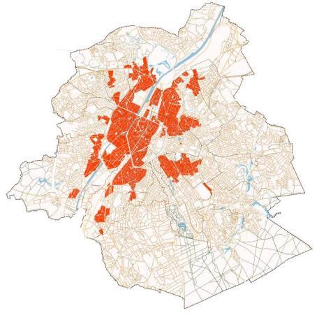 Die bonus omvat het grootste deel van Brussel-Stad, evenals de oude wijken van Anderlecht, Molenbeek, Koekelberg, Evere, Jette, Schaarbeek, Sint-Joost, Elsene, Etterbeek, Sint-Gillis