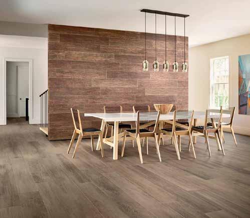 VENETO Een mix van het natuurlijke hout effect en keramische tegels creëren een gevoel van warmte in uw woonkamer. Een combinatie van design en esthetische harmonie.