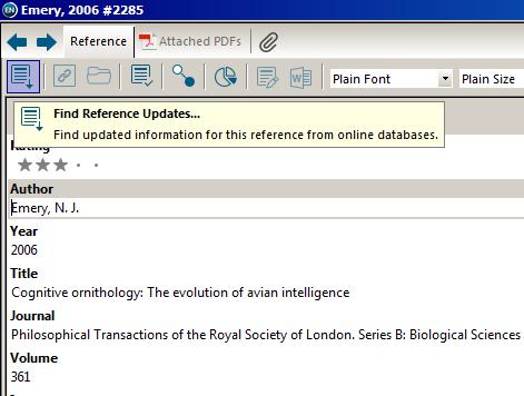 4. Referenties beheren Referentie aanpassen References > new reference (=> selecteer het