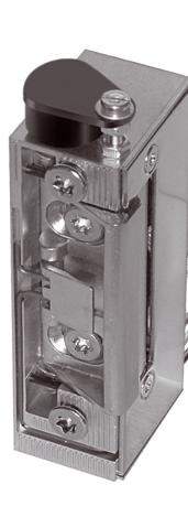 OC-180G-S Silence beveiligingsuitvoering elektrische sluitplaat Arbeidstroom (spanningsloos ontgrendeld). Voorzien van schootgeleiding en geluiddemping op de schootvanger.