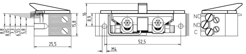 Sluitplaten : KLAP LAP LAPN HZF HZFN HZF-SKG : Korte sluitplaat voor loopslot. : Lange sluitplaat met nachtschoot uitsparing. : LAP sluitplaat geschikt voor nachtschoot signalering.