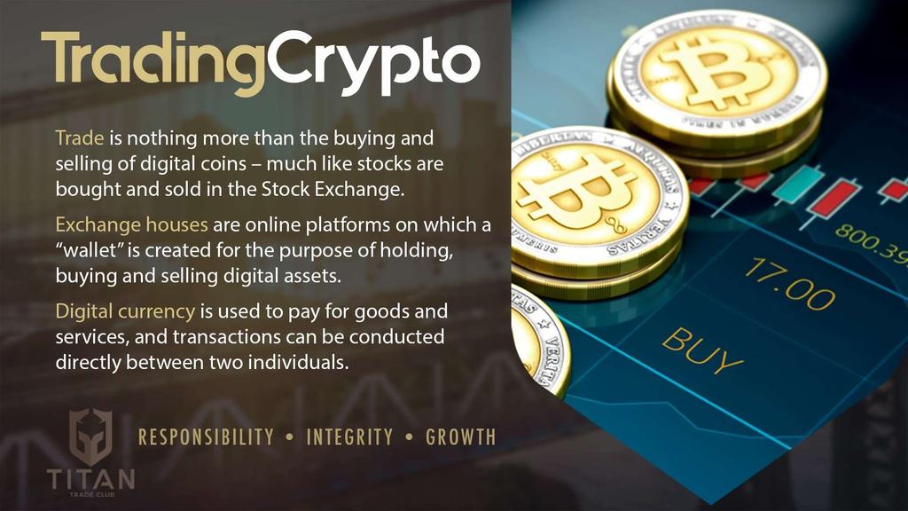 Handel Crypto Handel is niets meer dan de inkoop en verkoop van digitale valuta, zoals het gebeurt op de effectenbeurzen.
