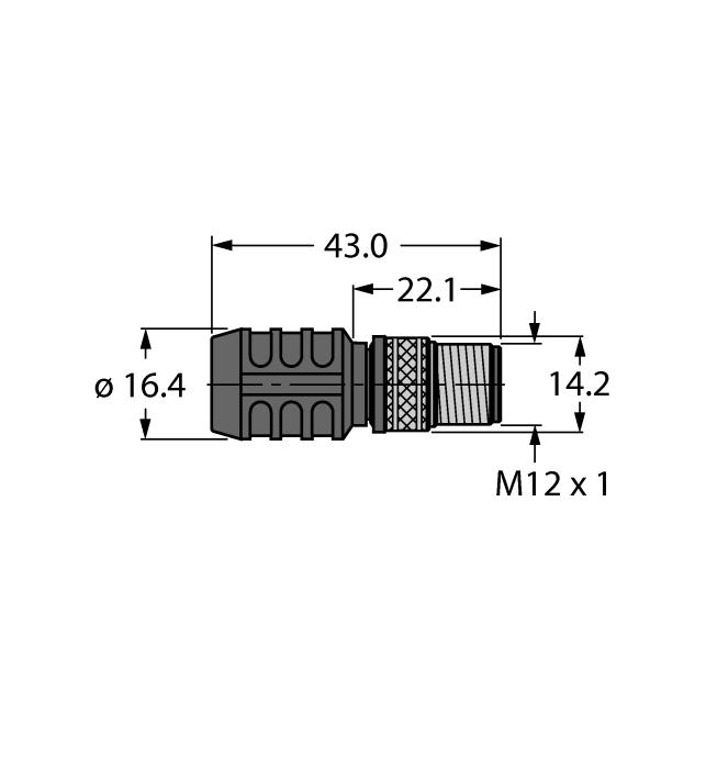 spanningsvoeding T-stuk, 1x 7/8"-connector, 2x 7/8"- contraconnector, 5-polig, stroombelastbaarheid: 9 A, nominale