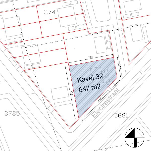 Kavel 32 Kavelnummer: 32 647 m2 156.933,-- v.o.n. Tuin op het westen, aan de voorzijde gelegen aan natuureiland.