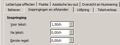 Kop 3 inspringen Klik met rechts, in het venster Stijlen en opmaak, op het alineaopmaakprofiel Kop 3 en kies Wijzigen (zoals hiervoor).