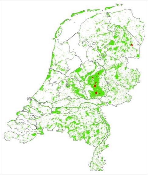 Rode lijst soorten Gedetailleerde NDFF data Data 2000-2015 Abundantie per km hok Percentage dekking door EHS Voorkomen in gebieden SBB en NM