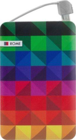 color bedrukking of doming aan één zijde Power Bank Rome 2500