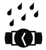 Regen, spatten Handen wassen Douche Baden, zwemmen Watersport 3 BAR WATER RESISTANT Ja Ja, het horloge niet in het water dompelen!