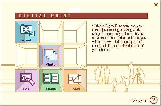 Gebruik va DigitalPrit Software op uw Soy otebook Om DigitalPrit te starte, gaat u als volgt te werk: 1 Selecteer i het meu Start achtereevolges All Programs, DigitalPrit e DigitalPrit.