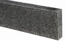 boordstenen jersey graniet antraciet gevlamd met afschuining 100 x 15 x 5 cm 20 kg/stuk 120,3 x 15 x 5 cm 24 kg/stuk 100 x 25 x