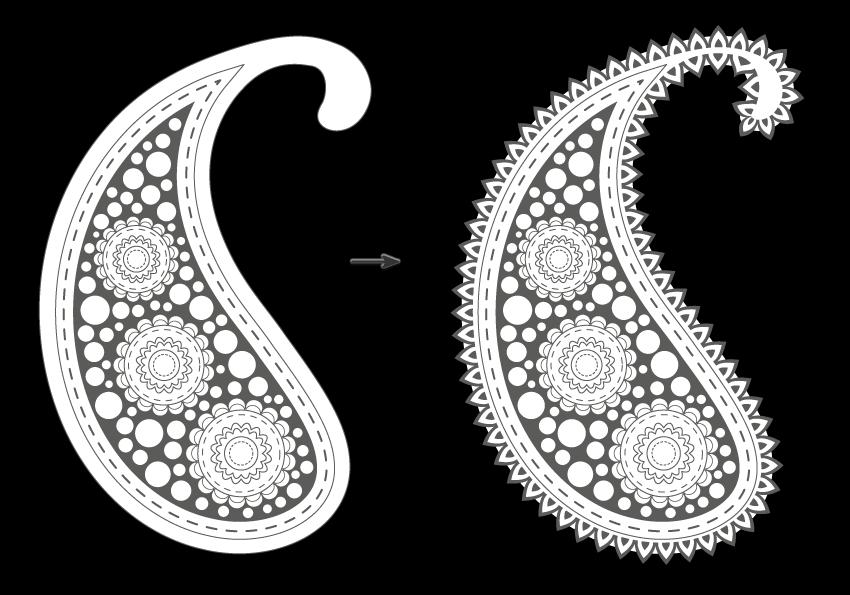 4. Hoe u het Paisley Patroon kunt ontwerpen Stap 1 Groepeer