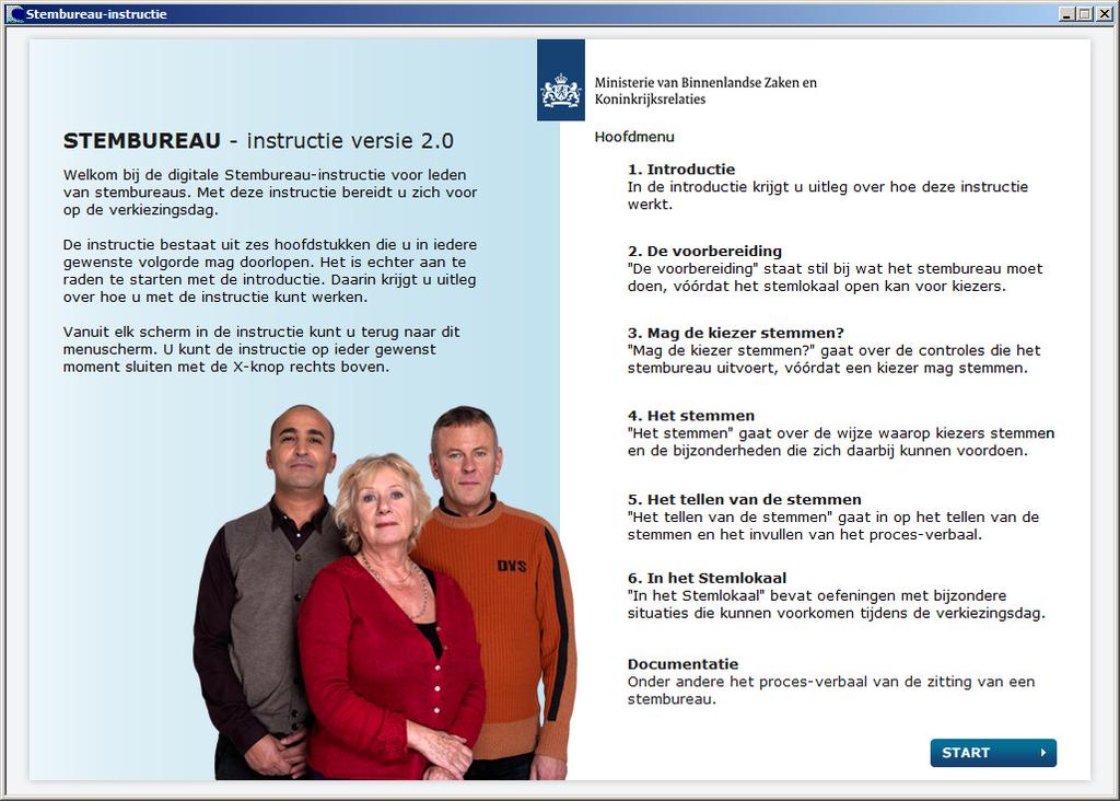 Uitleg bij de stembureau-instructie versie 2.0 pagina 4 van 6 Hoe bedien ik de digitale instructie?