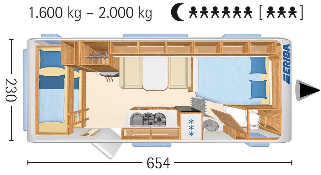 Woondecor ERIBA Exciting 60 Edition 402 Stofcombinatie Janeiro of Cusco met knopen 504 Werkvlak, tafelblad en achterwand keuken in laminaat Soft Frostglas met antivingerprint 712 Multimedia